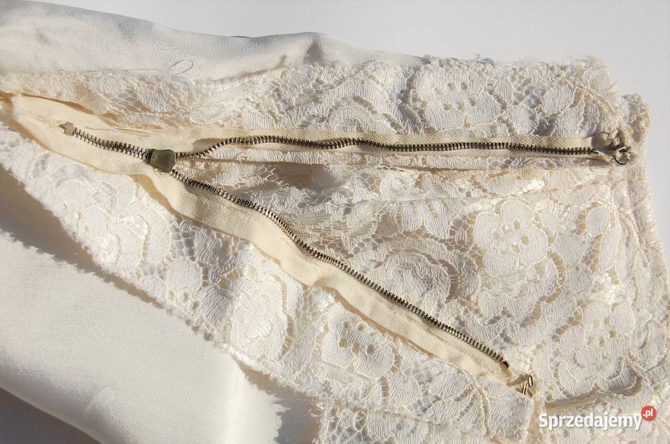 Spódnica mini XXXS30 koronka koronkowa ecru Lublin