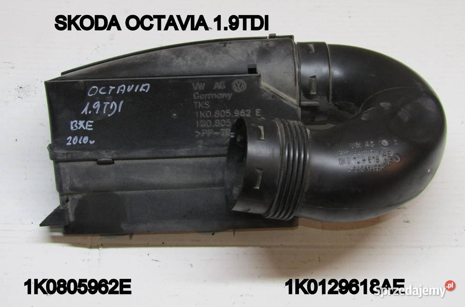 PRZEWÓD DOLOTOWY POWIETRZA SKODA OCTAVIA II Mysłaków