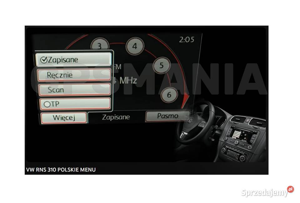 RNS 310 polskie menu polski lektor VW Skoda Seat GPS i akcesoria łódzkie Aleksandrów Łódzki