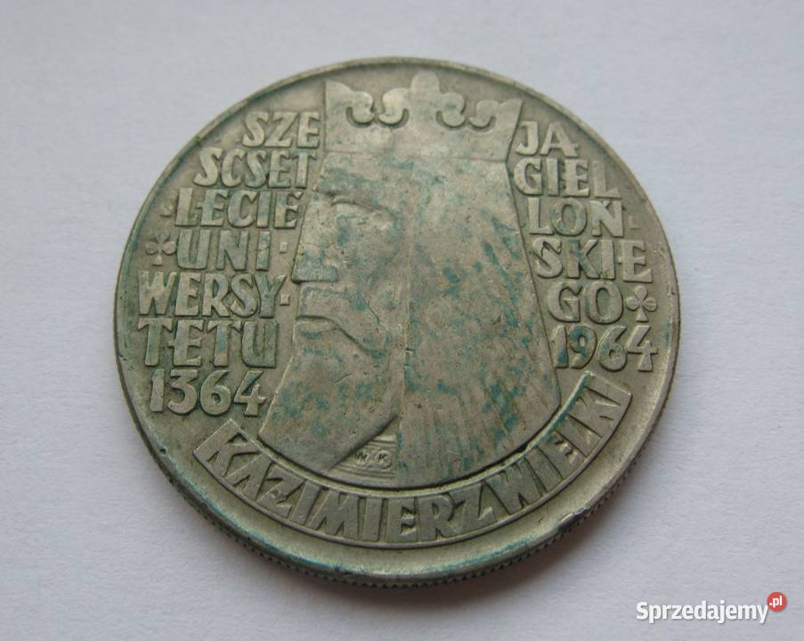 10 Kazimierz Wielki 1964 napis wypukły inne 10 Dąbrowa Górnicza