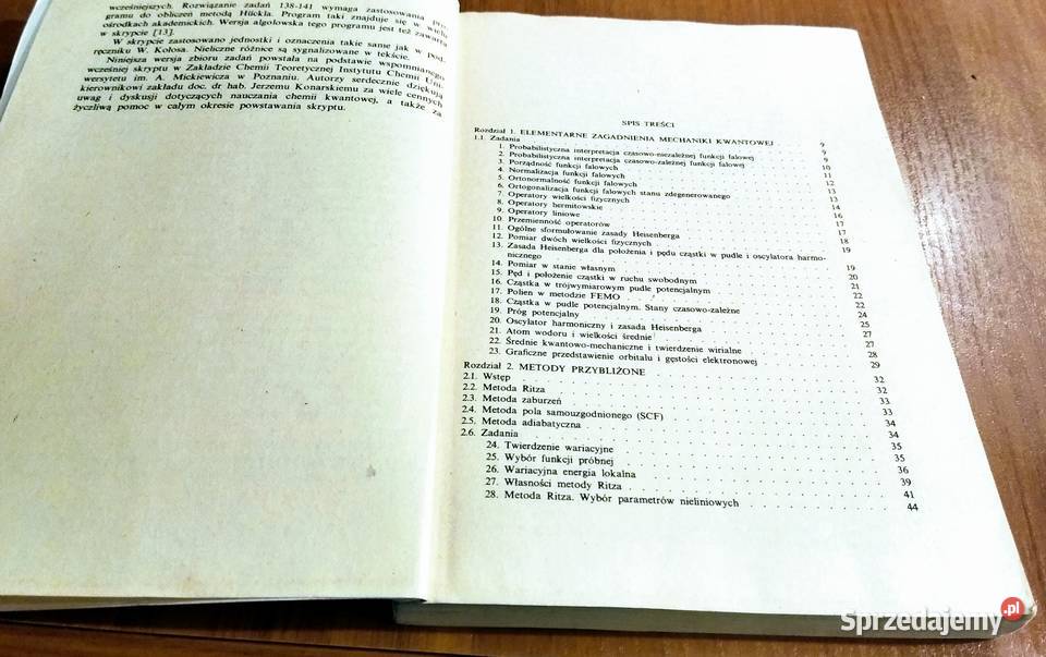 Zadania z chemii kwantowej Pyżalski Kręglewski miękka Książki naukowe i popularnonaukowe pomorskie Gdańsk