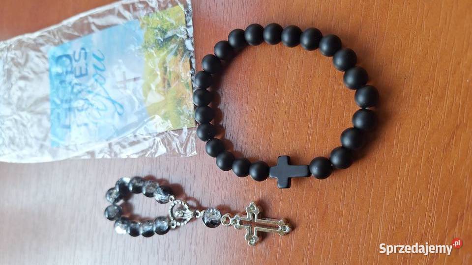 Bransoletka z krzyżykiem męska kamień Legionowo