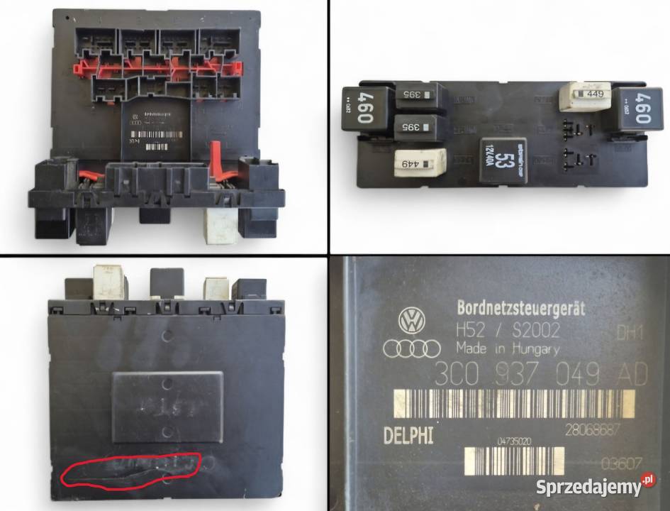 MODUŁ BORDNETZ VW AUDI 3C0937049AJ 3C0937049AD osobowe Działoszyce