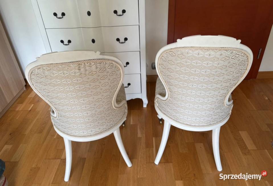 2 stylowe krzesła barokowe Krzesła