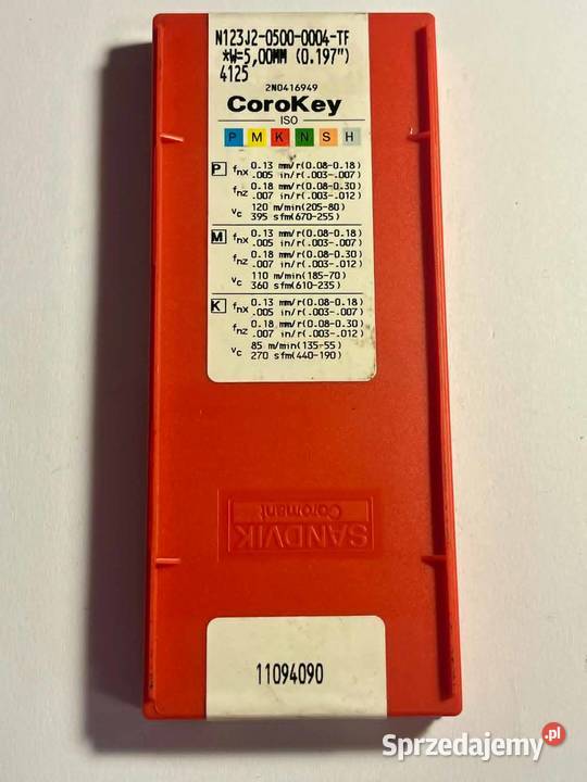 Płytki Sandvik N123J205000004TF 4125 Wrocław sprzedam
