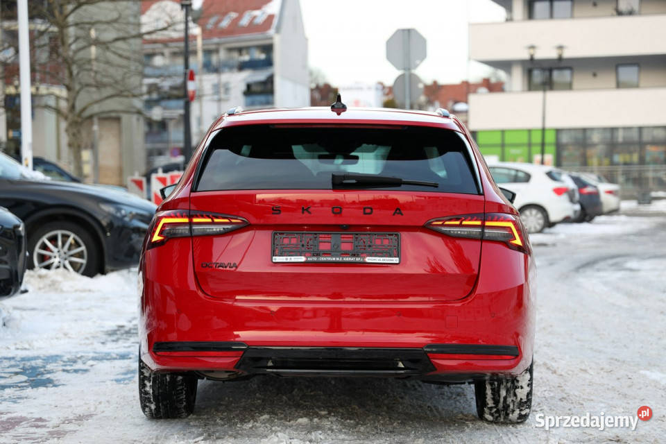 koda Octavia 15 TSI mHEV Sportline DSG IV 2020 czerwony śląskie