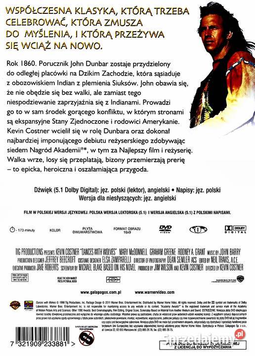 TAŃCZĄCY Z WILKAMI KEVIN COSTNER PREMIUM 1 płyta Kalisz