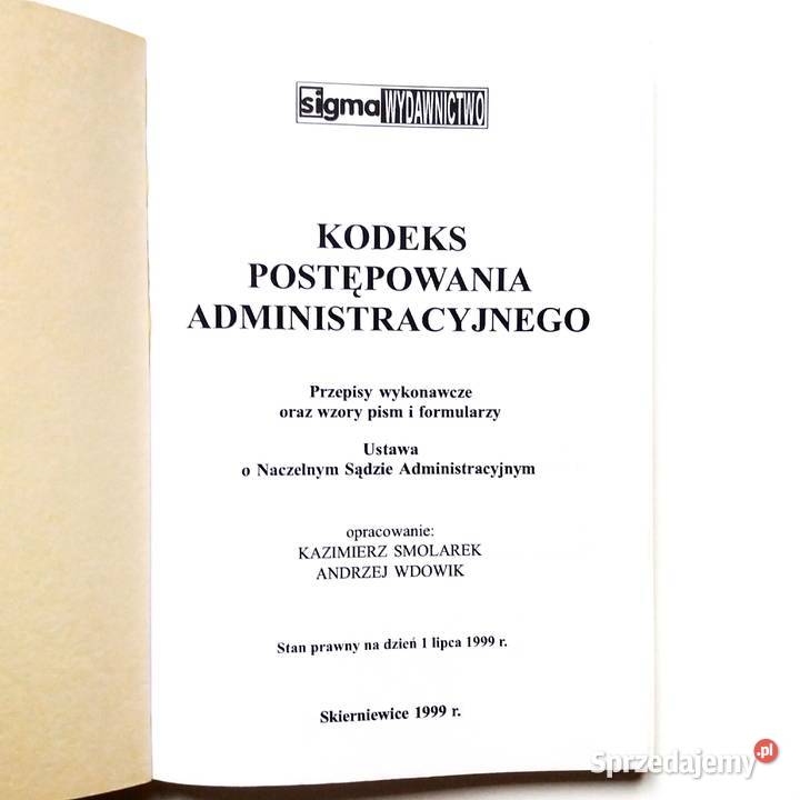 Andrzej Wdowik Kodeks Postępowania Łódź sprzedam