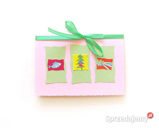 pastelowe kartki na Święta i Nowy różowa kartka Olsztyn