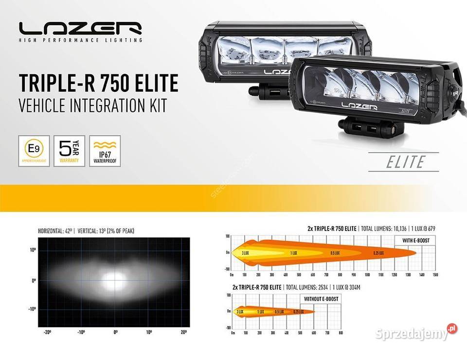 Zestaw lamp LAZER TRIPLER 750 Elite Toyota Hilux Pasłęk