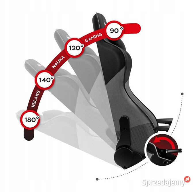 Fotel Huzaro Force 62 materiałowy regulowane Baranowo