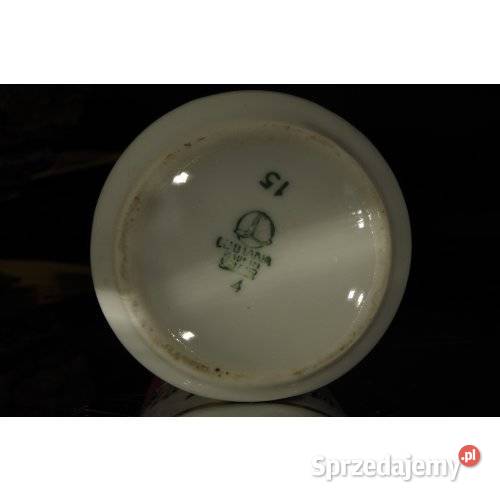 Wazon porcelanowy Lubiana PRL różowy marmurek