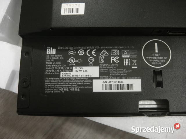 Monitor z dotykiem przemysłowy 17 ELO ET1790L Produkcja Warszawa