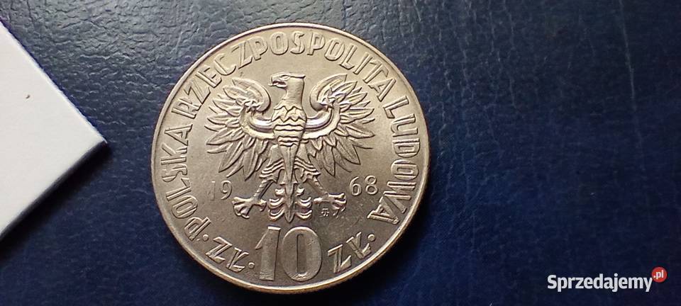 Stare monety 10 złotych 1968 Kopernik PRL Polska podkarpackie Lesko