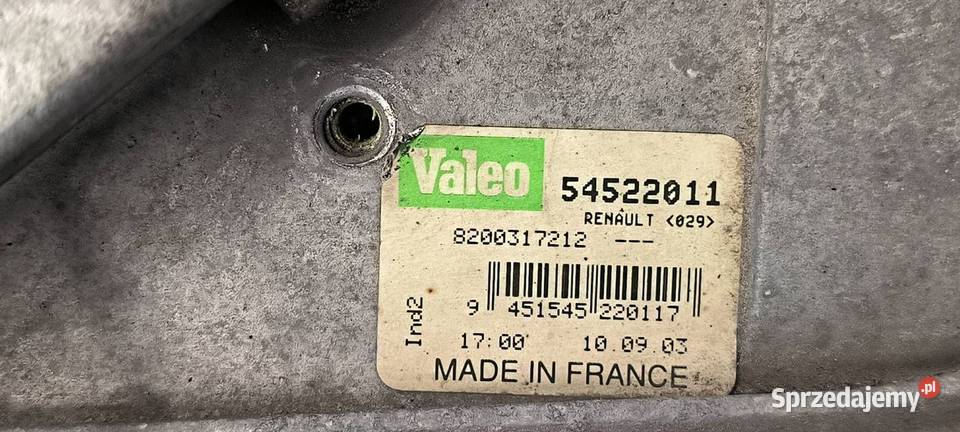 MECHANIZM WYCIERACZEK PRZÓD RENAULT LAGUNA I osobowe Lipno