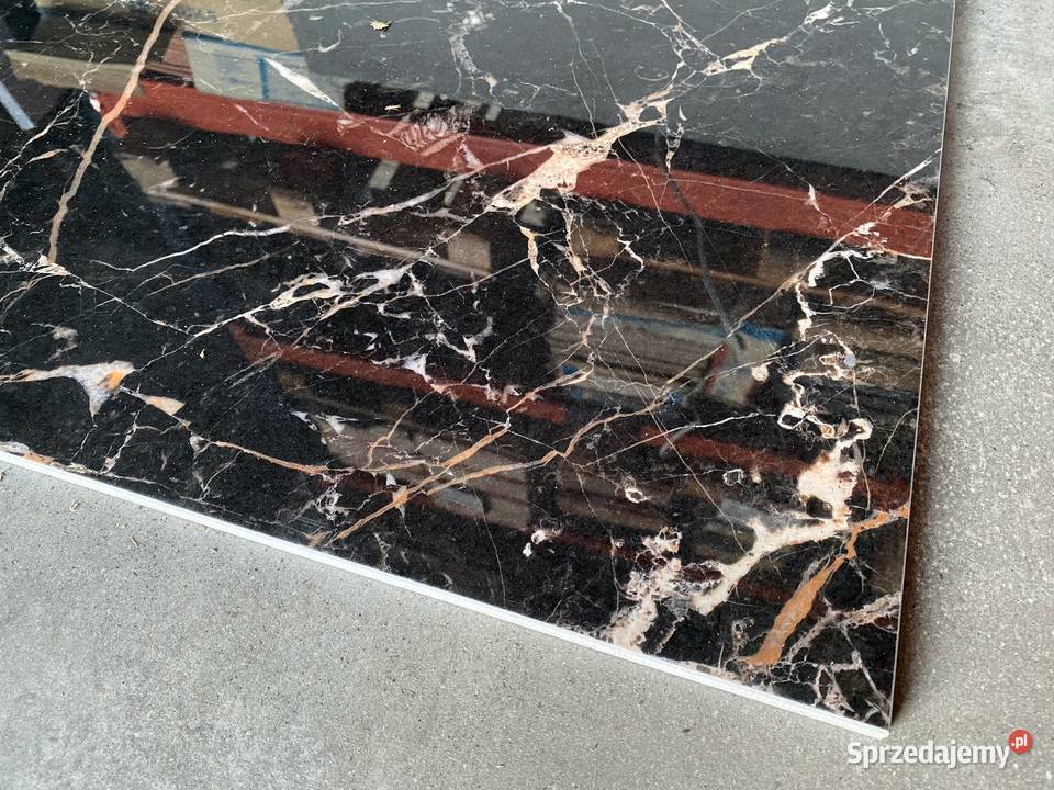 GRES POLEROWANY MARQUINA GOLD ŻYŁKA 60x60 wysoki Łask