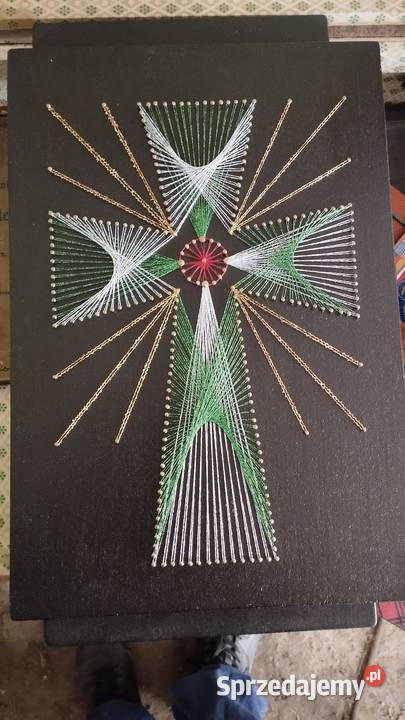 Obraz wykonany w technice string art Zabrze