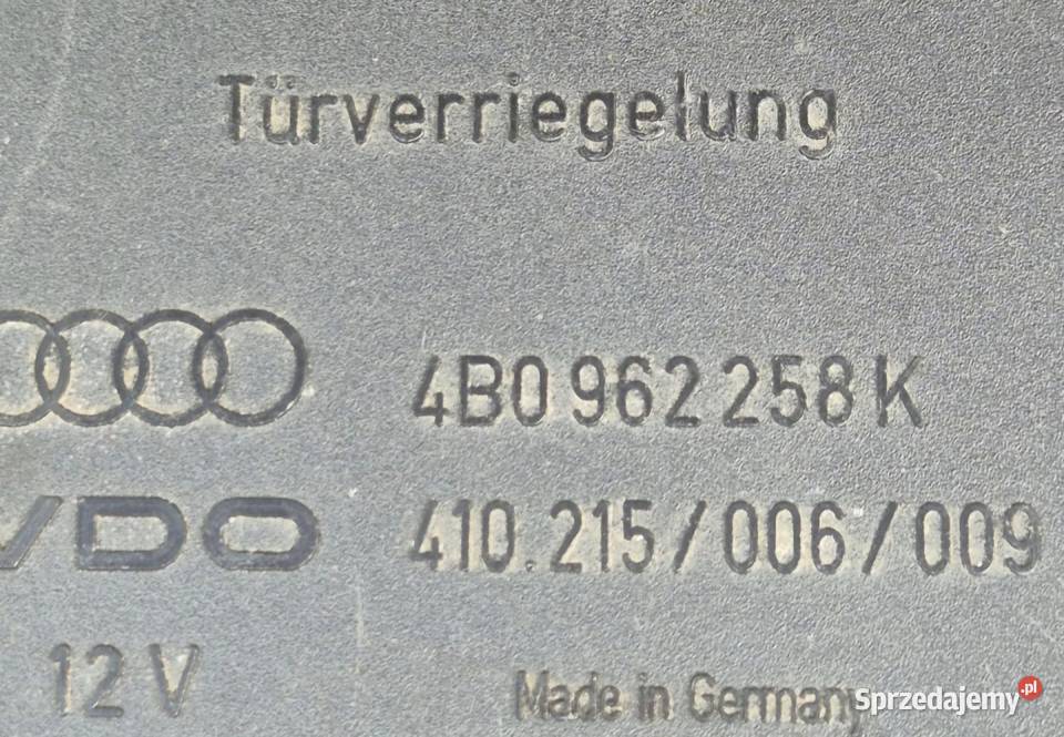 MODUŁ KOMFORTU AUDI A6 C5 4B0962258E 4B0962258K osobowe Działoszyce