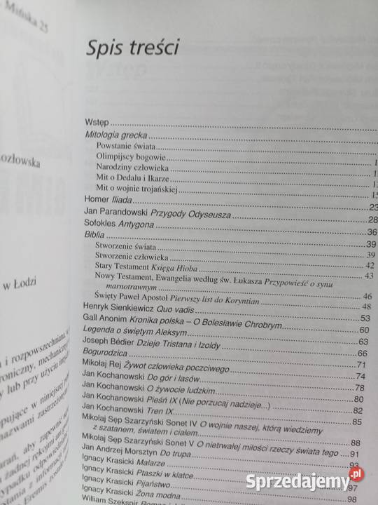 Lektury gimnazjalisty polskie książki księgarnia Warszawa sprzedam