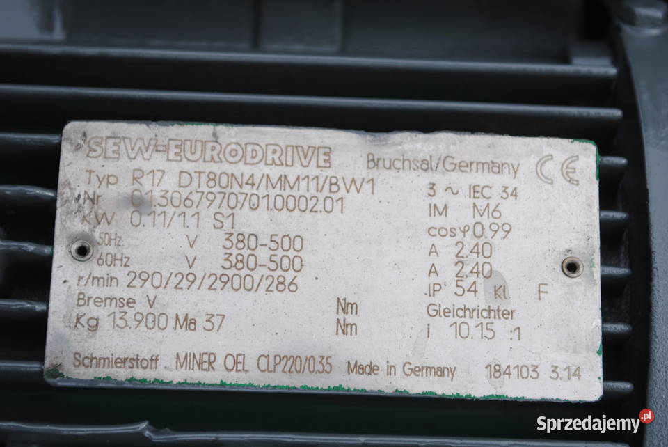 Motoreduktor 01111kw 29286obr FALOWNIK SEW