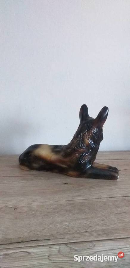 Kolekcjonerska Figurka owczarek niemiecki Rękodzieło Przedbórz