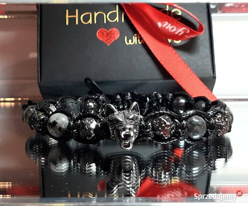 BRANSOLETKA KAMIEŃ YOOPERLITE LAWA WILK STAL śląskie Katowice