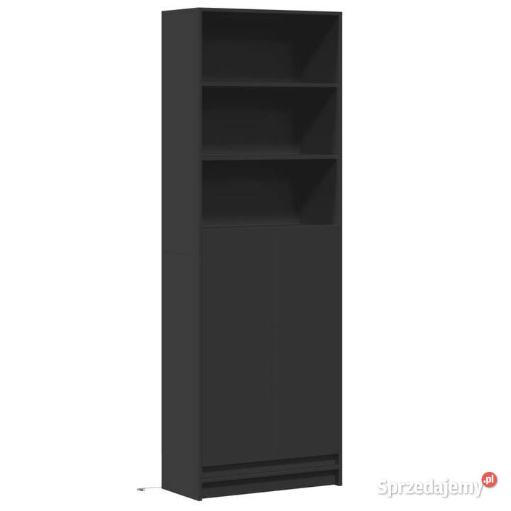 Wysoka szafka z LED czarna 69x325x200 WM3307906 Warszawa