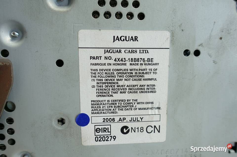 Jaguar XType RADIOODTWARZACZ radio 1X4310E889GD Rudka
