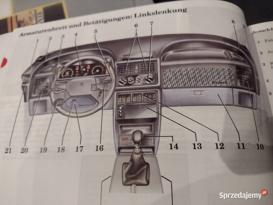 RENAULT ESPACE 1 Instrukcja Obslugi książka Łódź