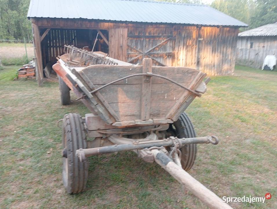 Wóz konny pług redło brony sprężynówka nieuszkodzony lubelskie Poniatowa