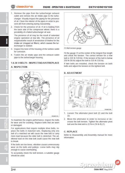 Kioti DX7510DX9010DX100 instrukcja napraw Gdańsk