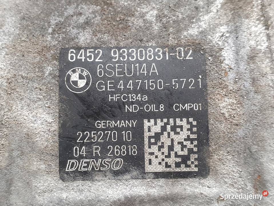 SPRĘŻARKA KLIMATYZACJI BMW 3GT F34 20 D pompa Chełm