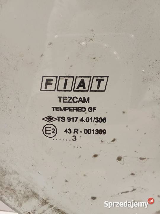 Szyba Boczna Prawa Przednia Fiat Doblo 01 dostawcze Bralin