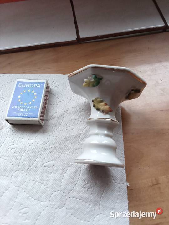 Prl świecznik porcelana liście sygnowany Łódź sprzedam