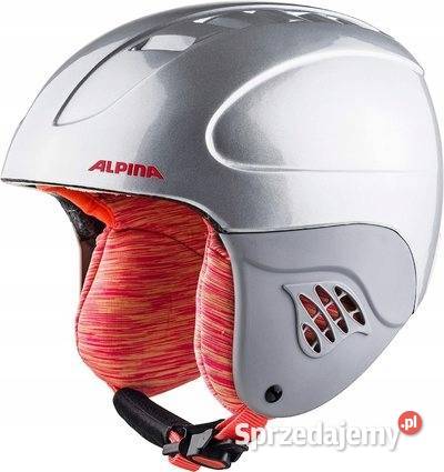 54-58 CM ALPINA CARAT kask narciarski srebrny