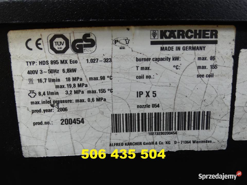 Myjka Ciśnieniowa Karcher HDS 895 MX ECO gorąca Radom