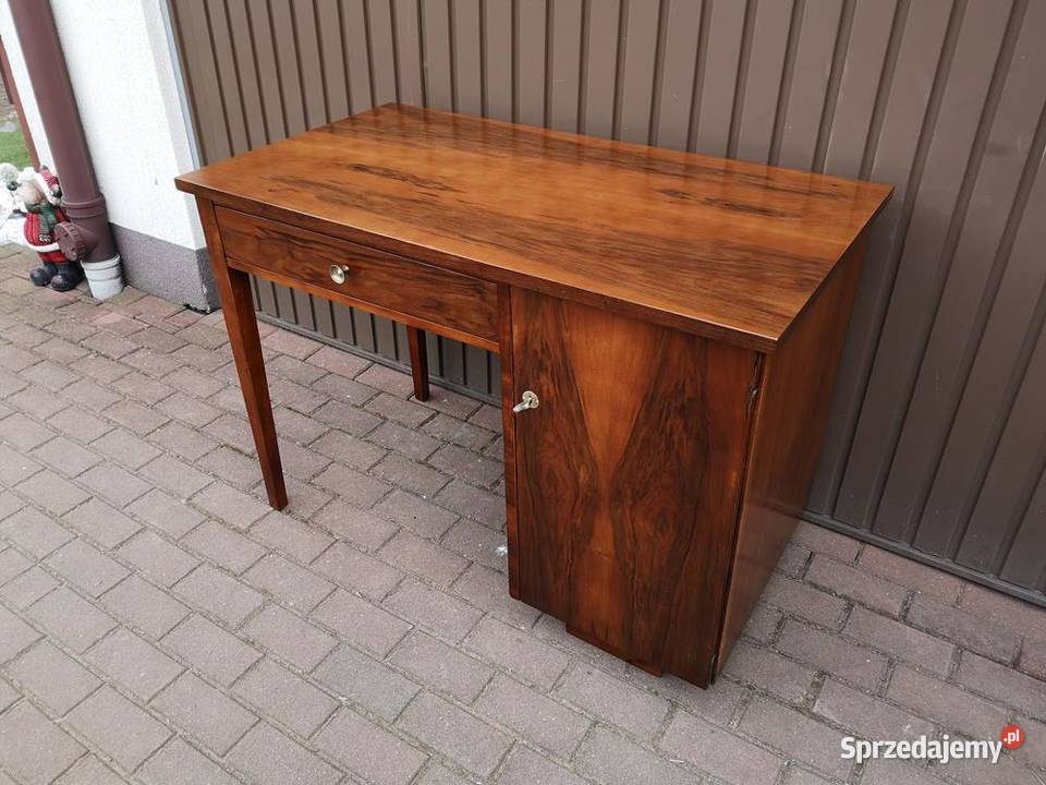 Biurko ARTDECO PRL Orzech Zgrabne Stare Antyki, Sztuka, Kolekcje Swarzędz sprzedam