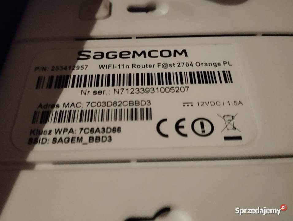Sprzedam Sagemcom 2704 Tuczempy sprzedam