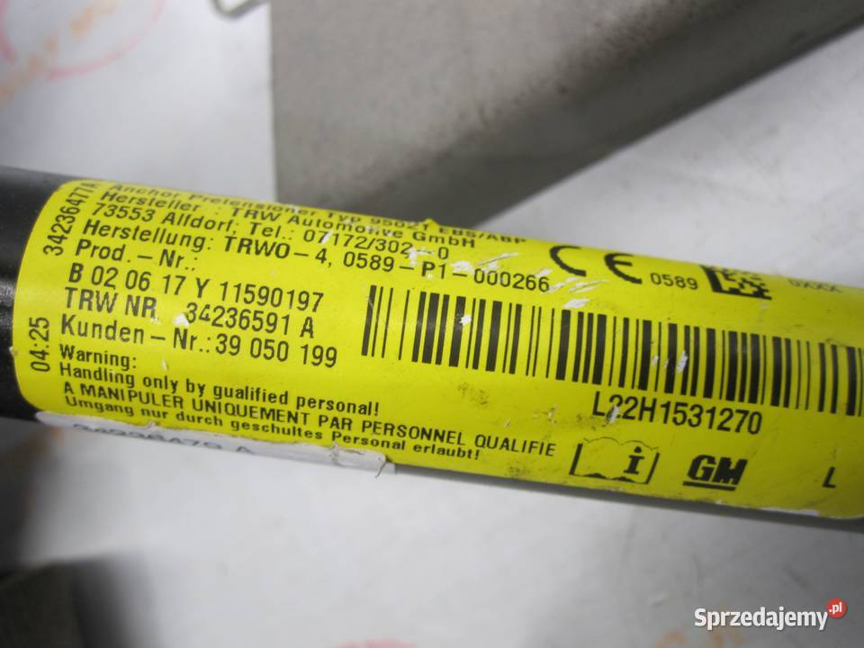 OPEL MERIVA B 13r pas bezpieczeństwa napinacz Pasy bezpieczeństwa sprzedam