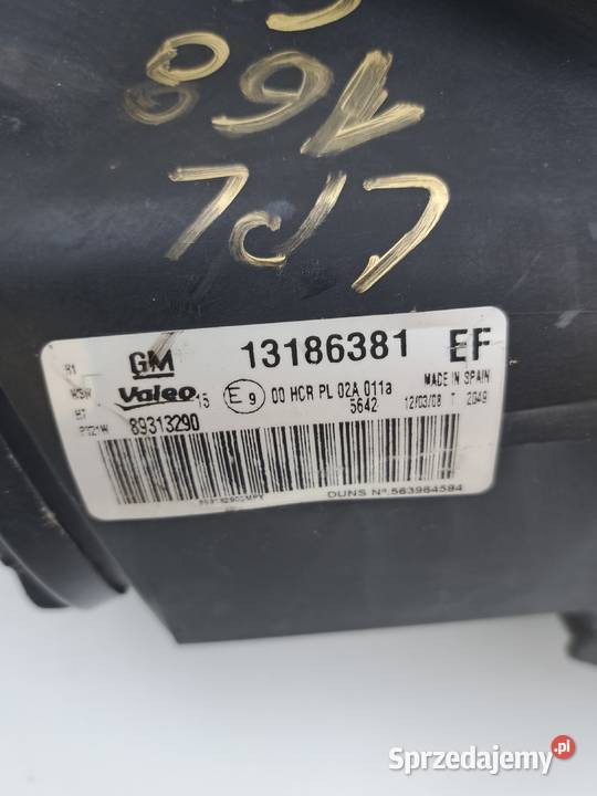 OPEL CORSA LAMPA PRZÓD PRZEDNIA LEWA EUROPA