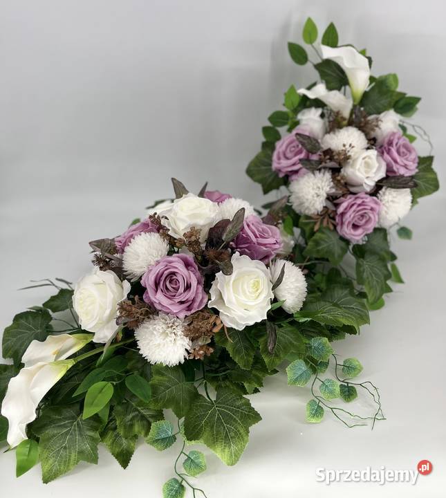 Elegancka wiązanka w odcieniach fioletu i bieli Latosówka sprzedam