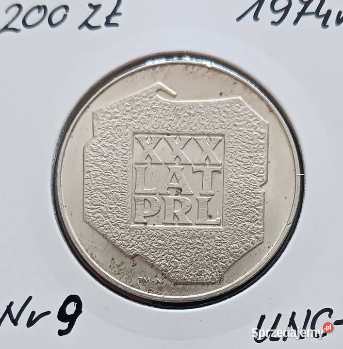 200 XXX Lat PRL Mapka 1974 r 9 UNC Antyki, Sztuka, Kolekcje Konin sprzedam