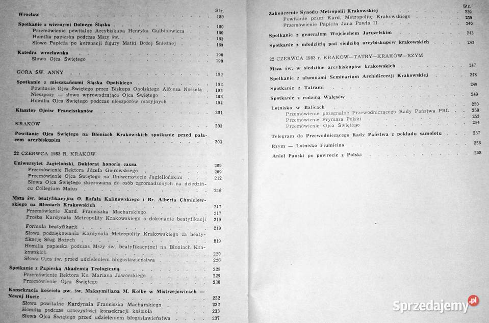 Pokój tobie Polsko Ojczyzno moja Jan Paweł II Rok wydania 1984 Kultura i Rozrywka