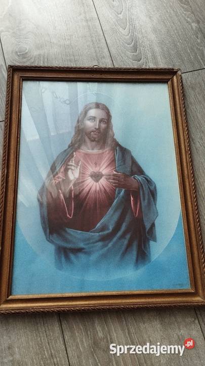 obraz najświętsze serce jezusa stary