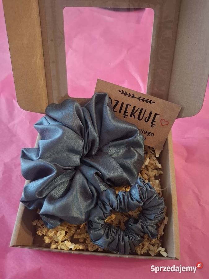Zestaw mana i córka 2 scrunchie handmade Smolice