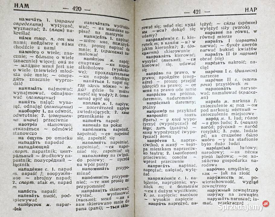 Słownik polskorosyjski rosyjskopolski Wyd 1980 Chełm sprzedam