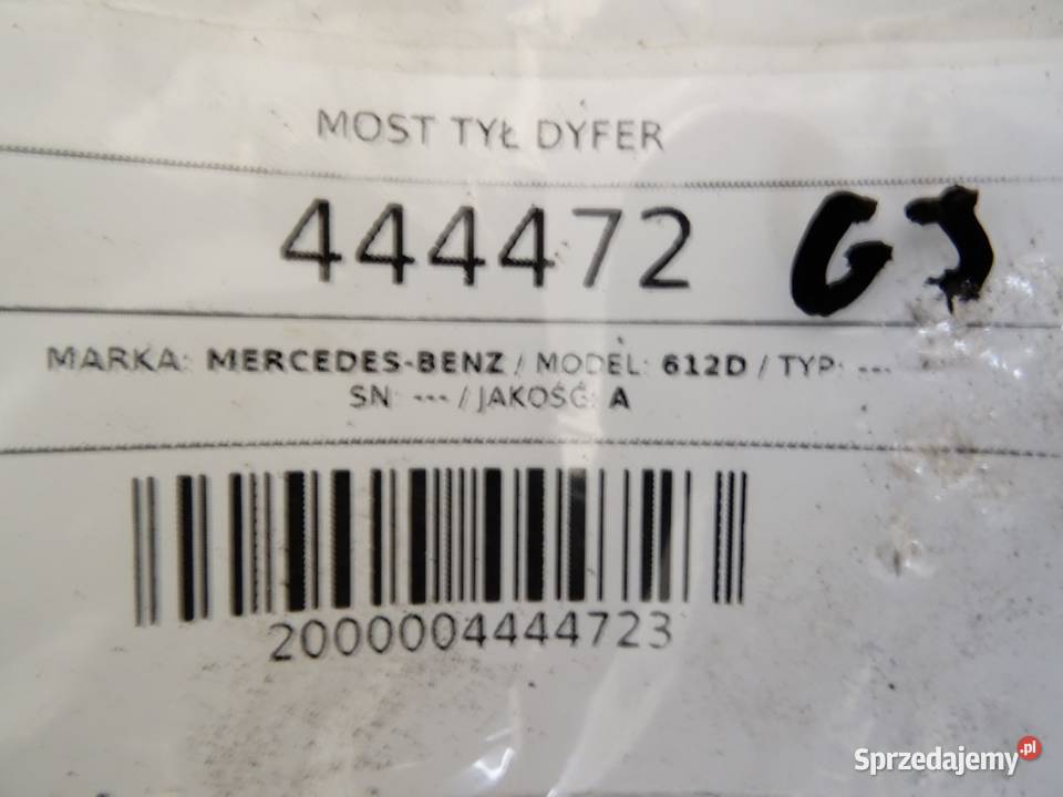 MOST TYŁ DYFER MERCEDES N Hatchback podkarpackie