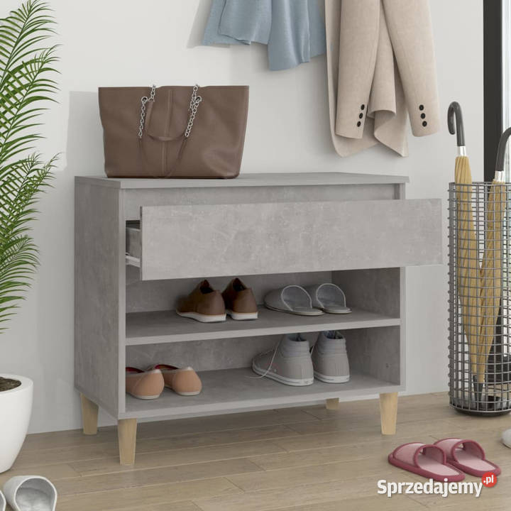 Szafka na buty szarość betonu 70x36x60 WM819760 Warszawa