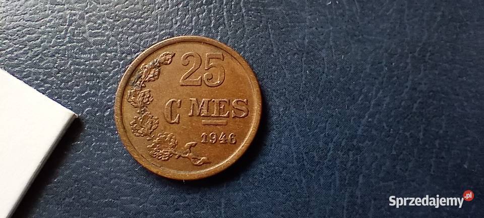 Stare monety 25 cent 1946 Luksemburg