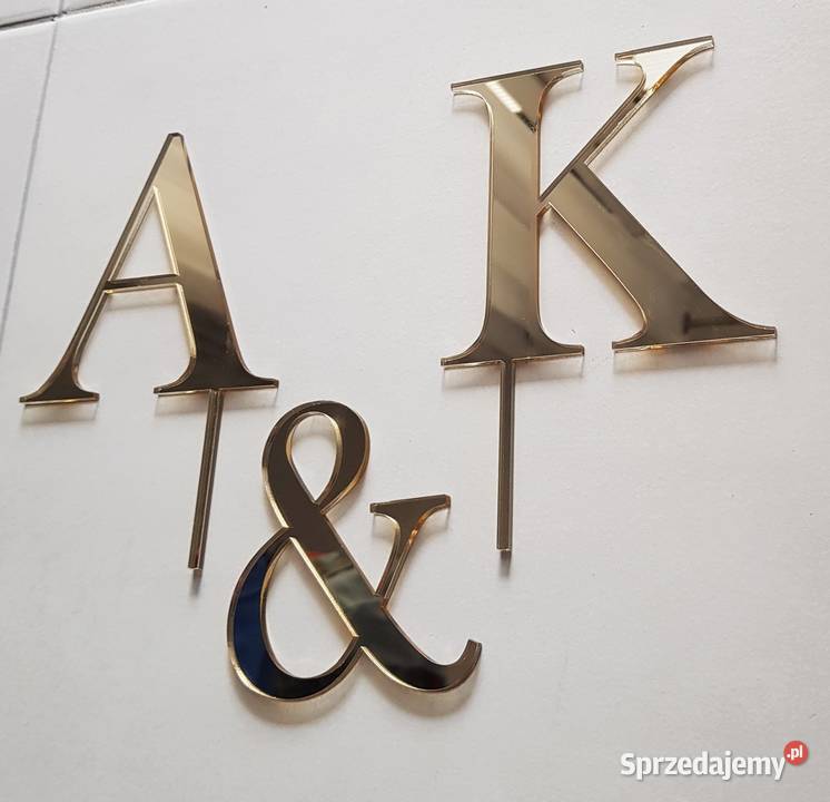 Ślubny topper złoty